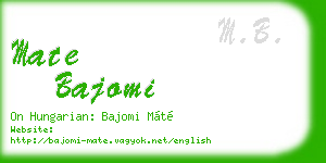 mate bajomi business card