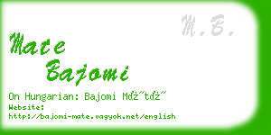 mate bajomi business card